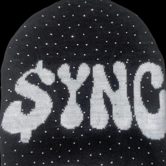 $YNC RHINESTONE BEANIE